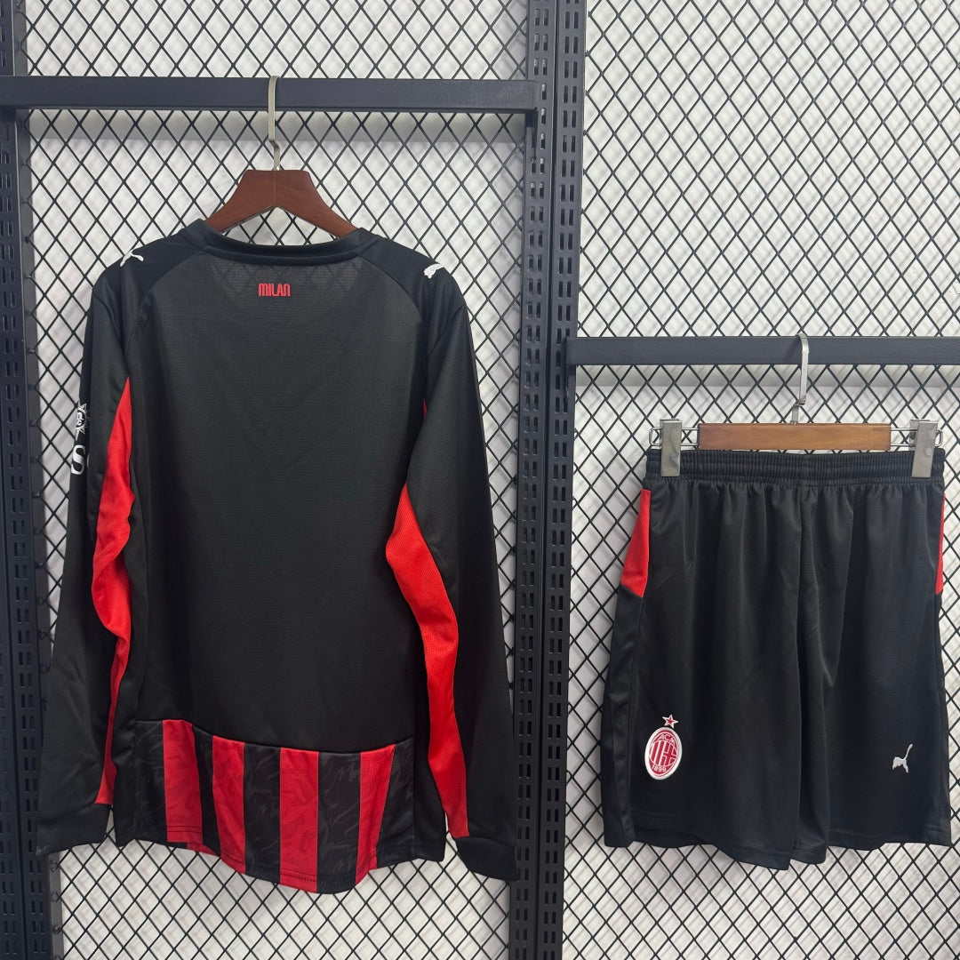 Ensemble 25/26 AC Milan Domicile Adult Manches Longues