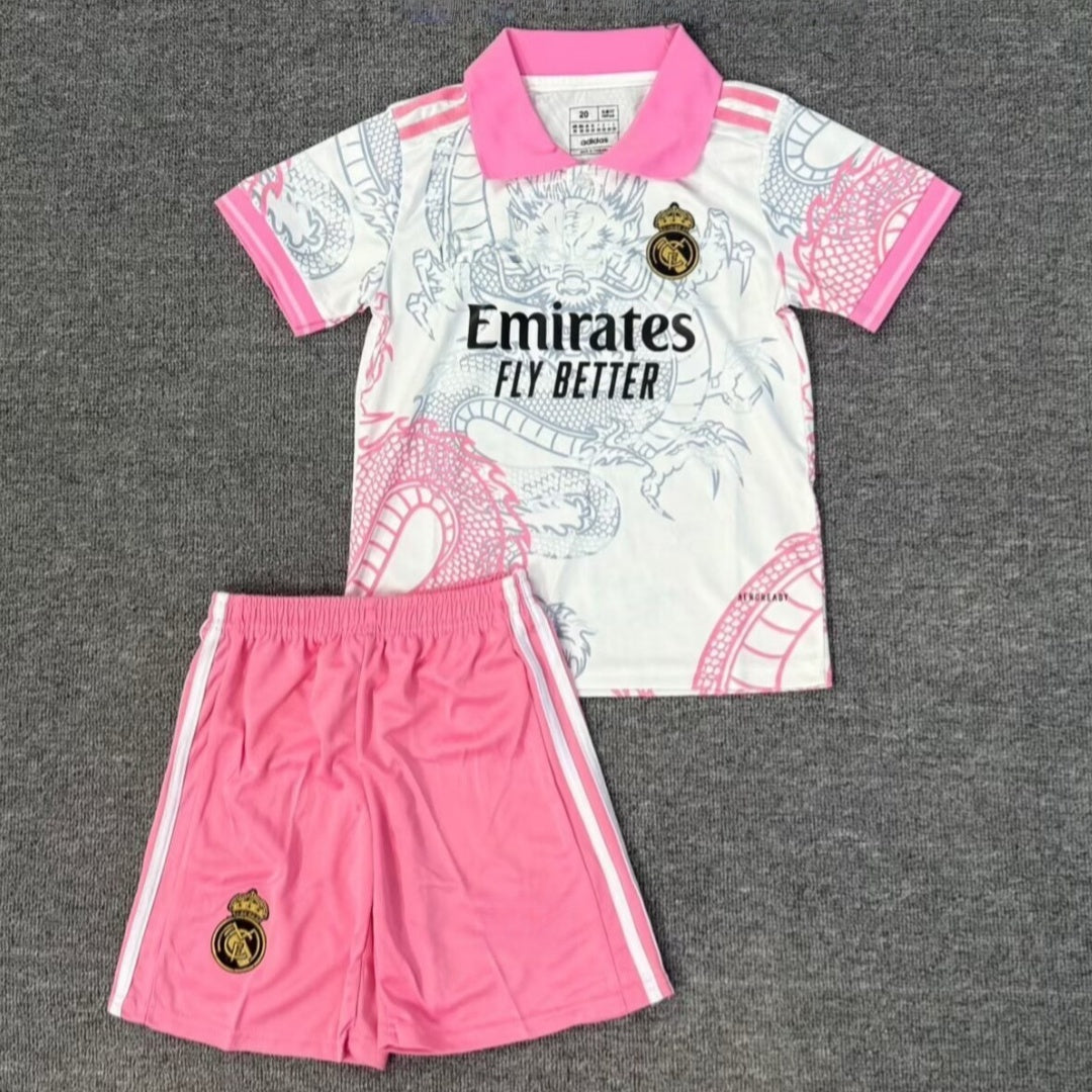 25/26 Ensemble Enfant Real Madrid Spécial rose POLO