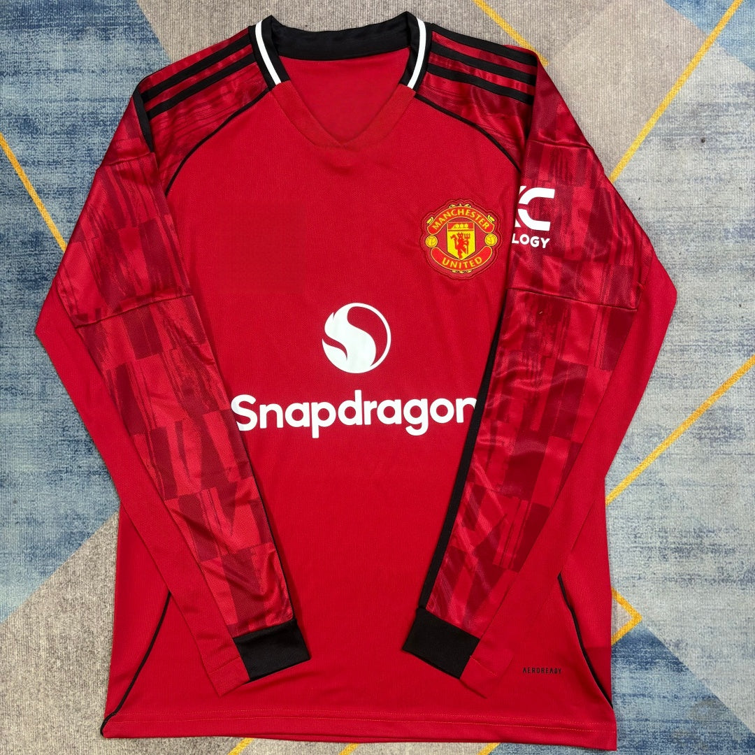 Maillot 25/26 Manchester United Domicile Manches Longues