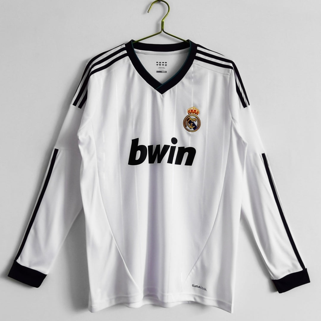 2012-2013 Maillot Retro Real Madrid Domicile Manches Longues