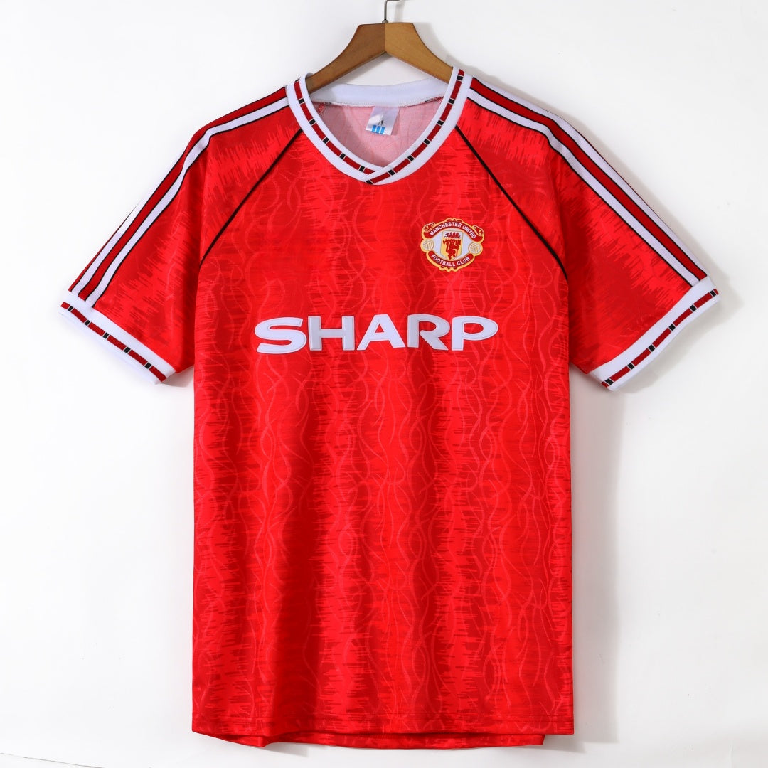 1991-1992 Maillot Manchester Domicile Retro