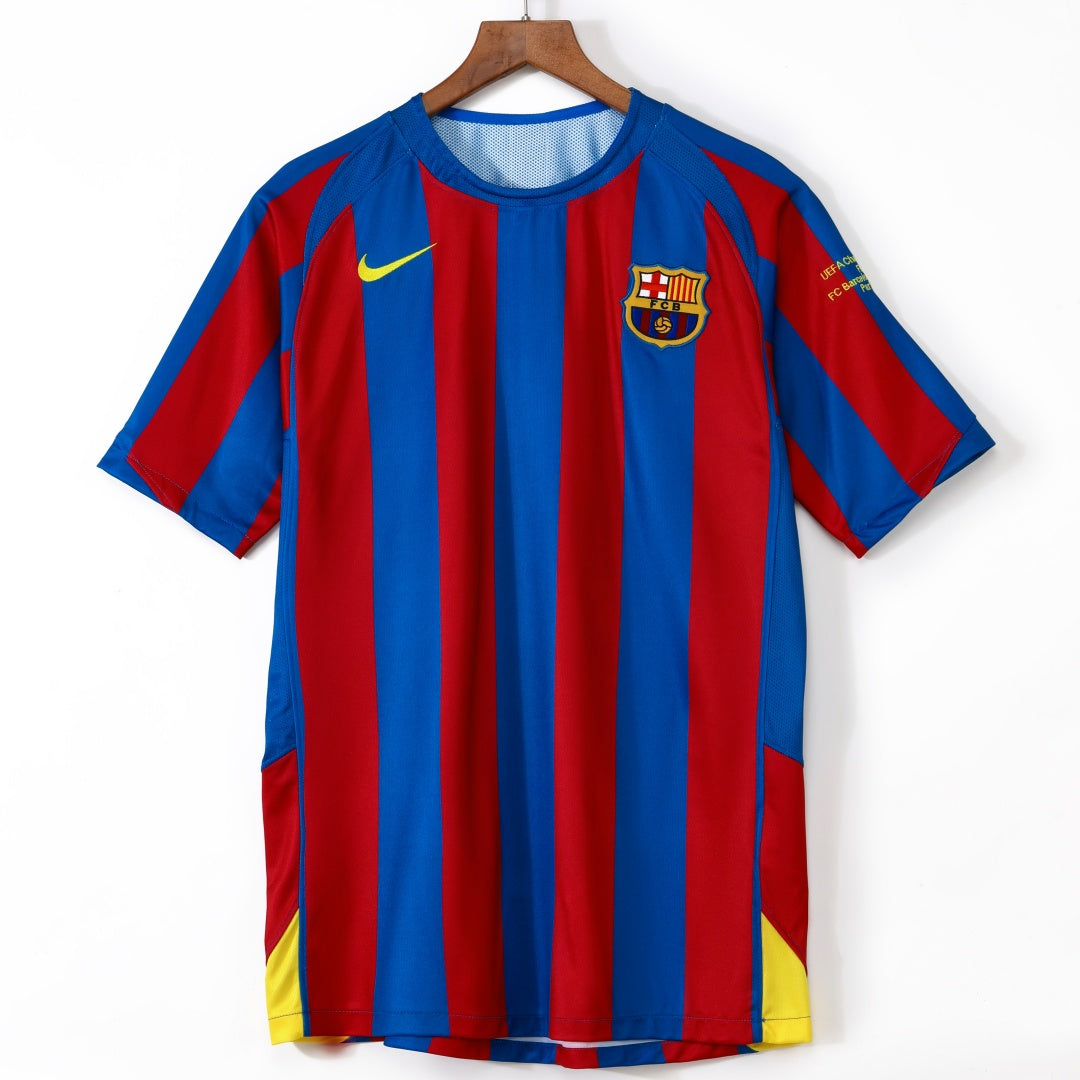 2005-2006 Maillot Barcelone Domicile Rétro