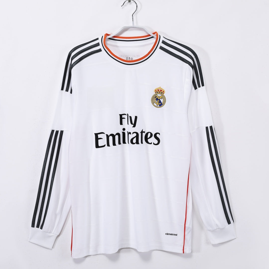 2013-2014 Maillot Retro Real Madrid Domicile Manches Longues