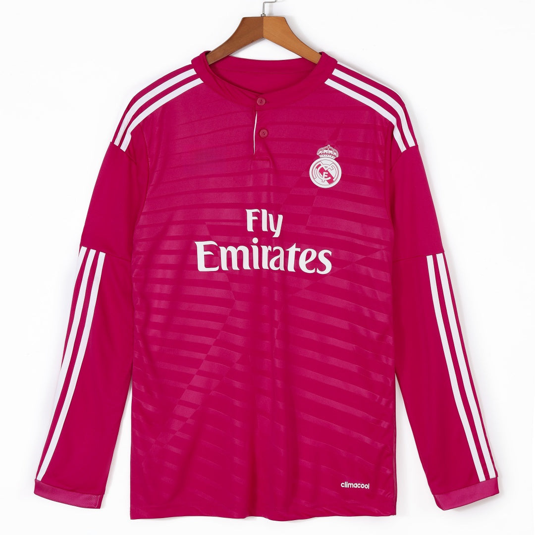 2014-2015 Maillot Retro Real Madrid Extérieur Manches Longues