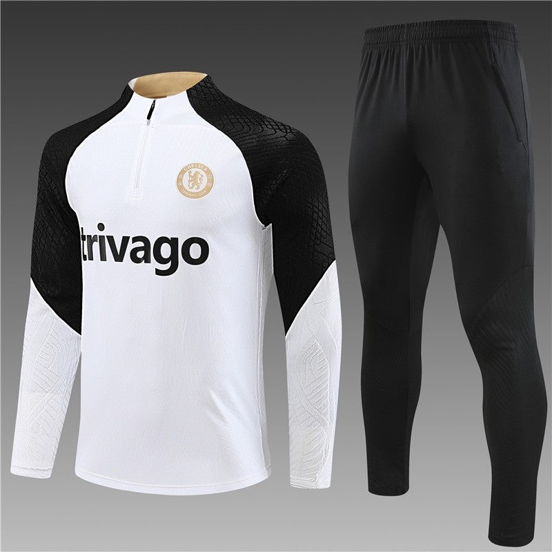 Ensemble Chelsea Blanc-Noir 2023 2024 - L'Univers du Maillot