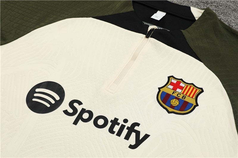 Ensemble FC Barcelone Beige-Kaki 2023 2024 - L'Univers du Maillot