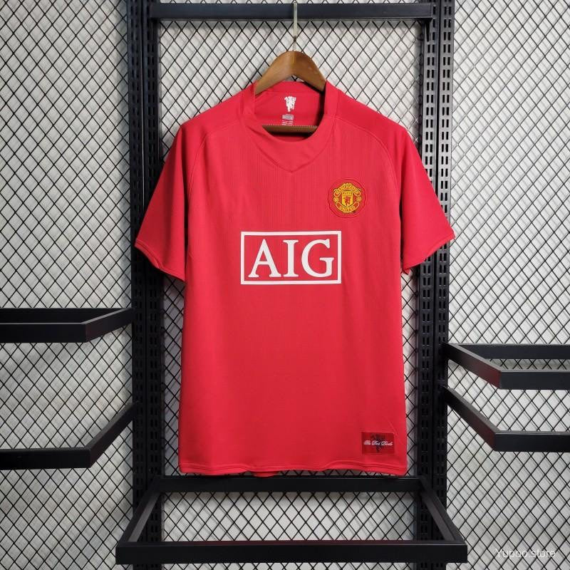 Manchester United maillot Domicile Rétro 2007 2008 - L'Univers du Maillot