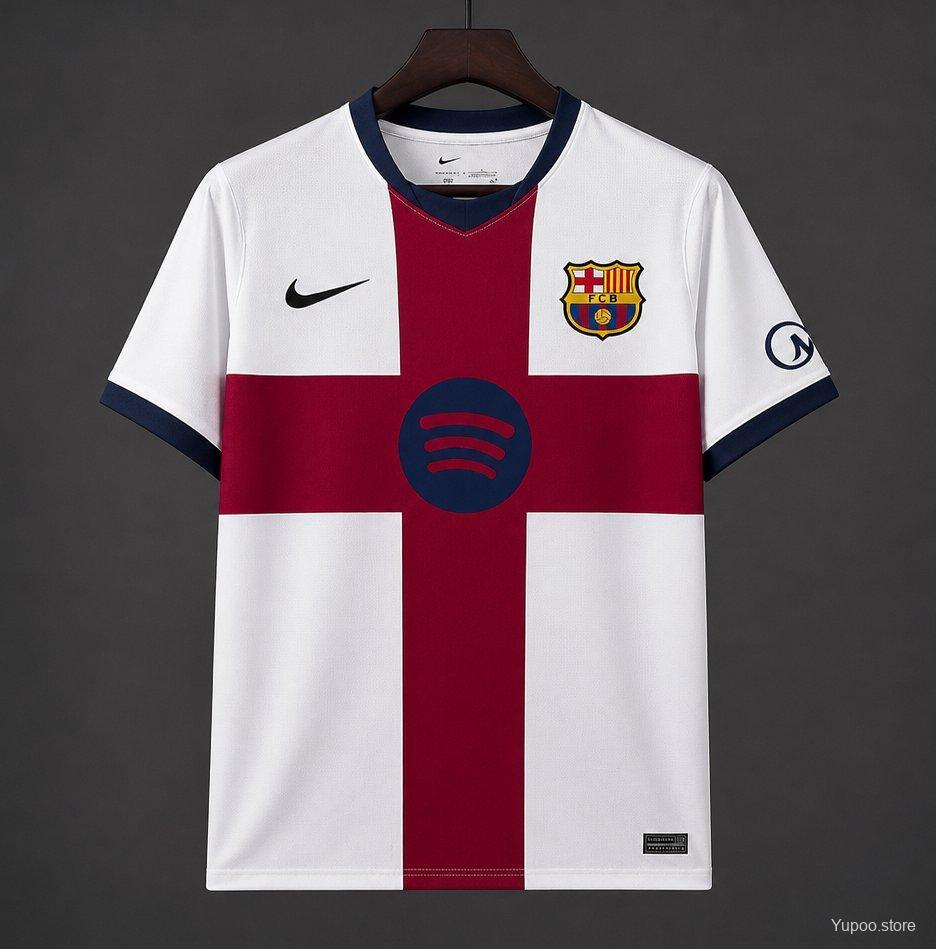 Maillot 26/27 Barcelona Fourth White&Red