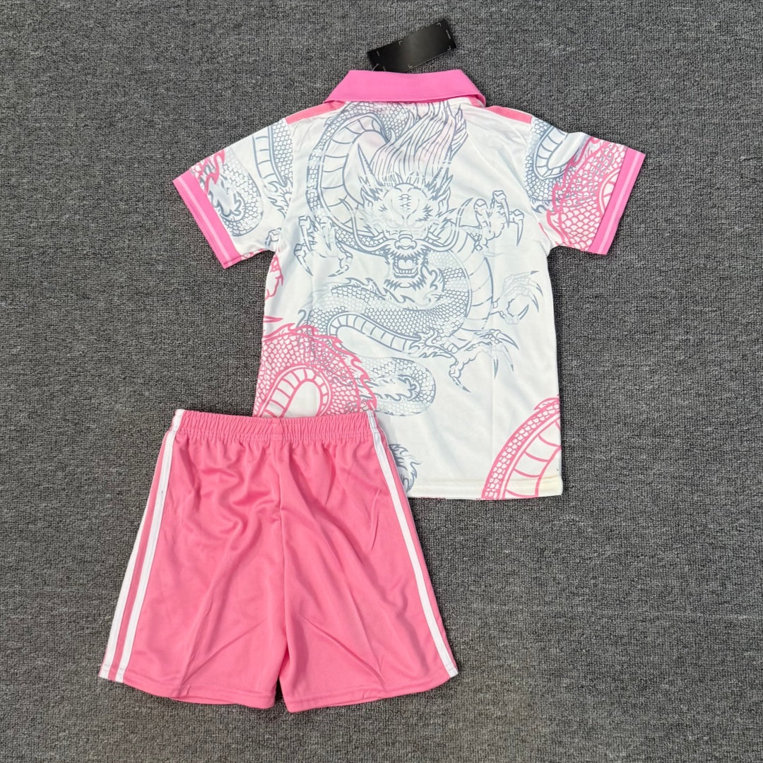 25/26 Ensemble Enfant Real Madrid Spécial rose POLO