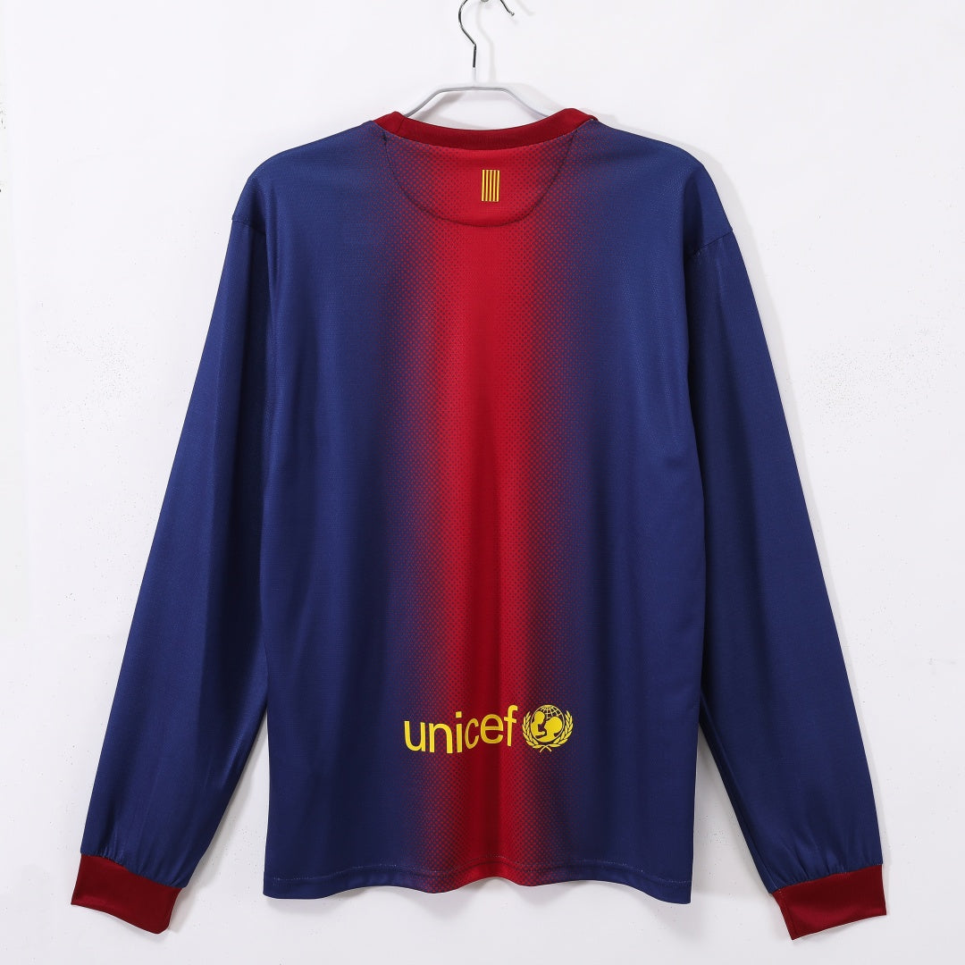 2012-2013 Maillot Barcelone Domicile Rétro Manches Longues