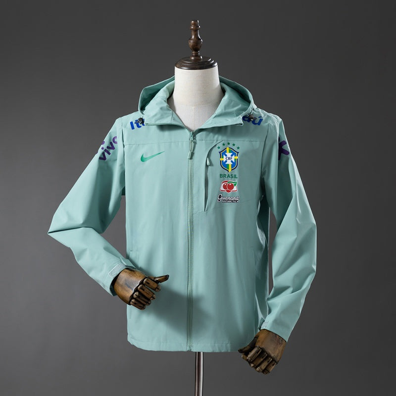 Veste coupe-vent réversible Brésil green