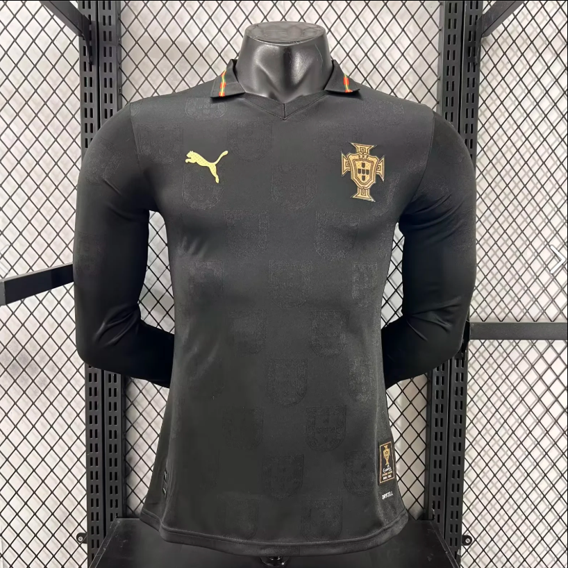 Maillot 26/27 Portugal black player Manches Longues