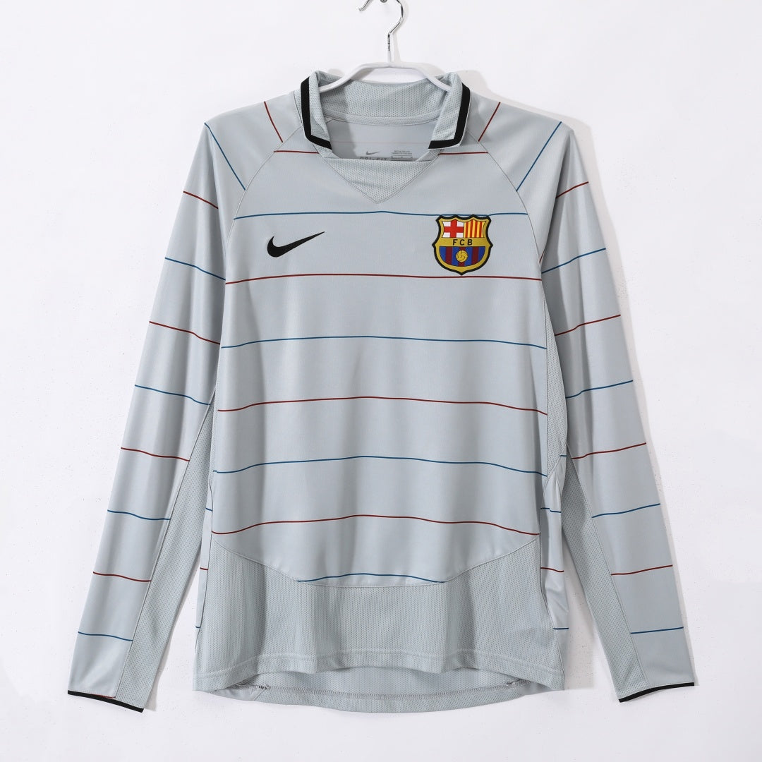 2003-2004 Maillot Barcelone Extérieur Rétro Manches Longues