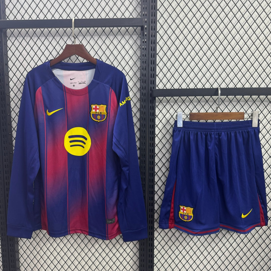 Ensemble 25/26 Barcelone Domicile Adult Manches Longues