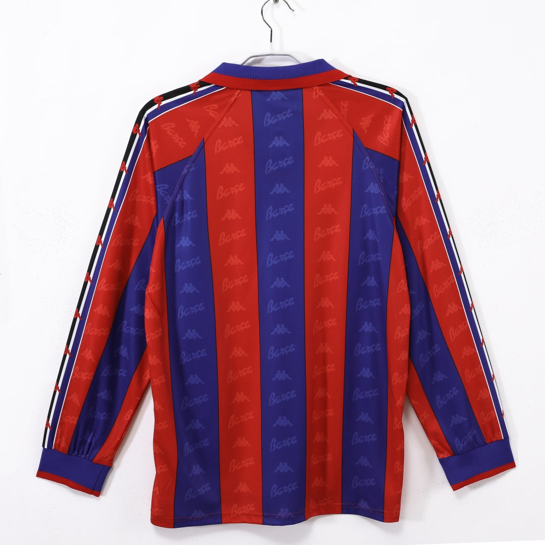 1995-1997 Maillot Barcelone Domicile Rétro Manches Longues