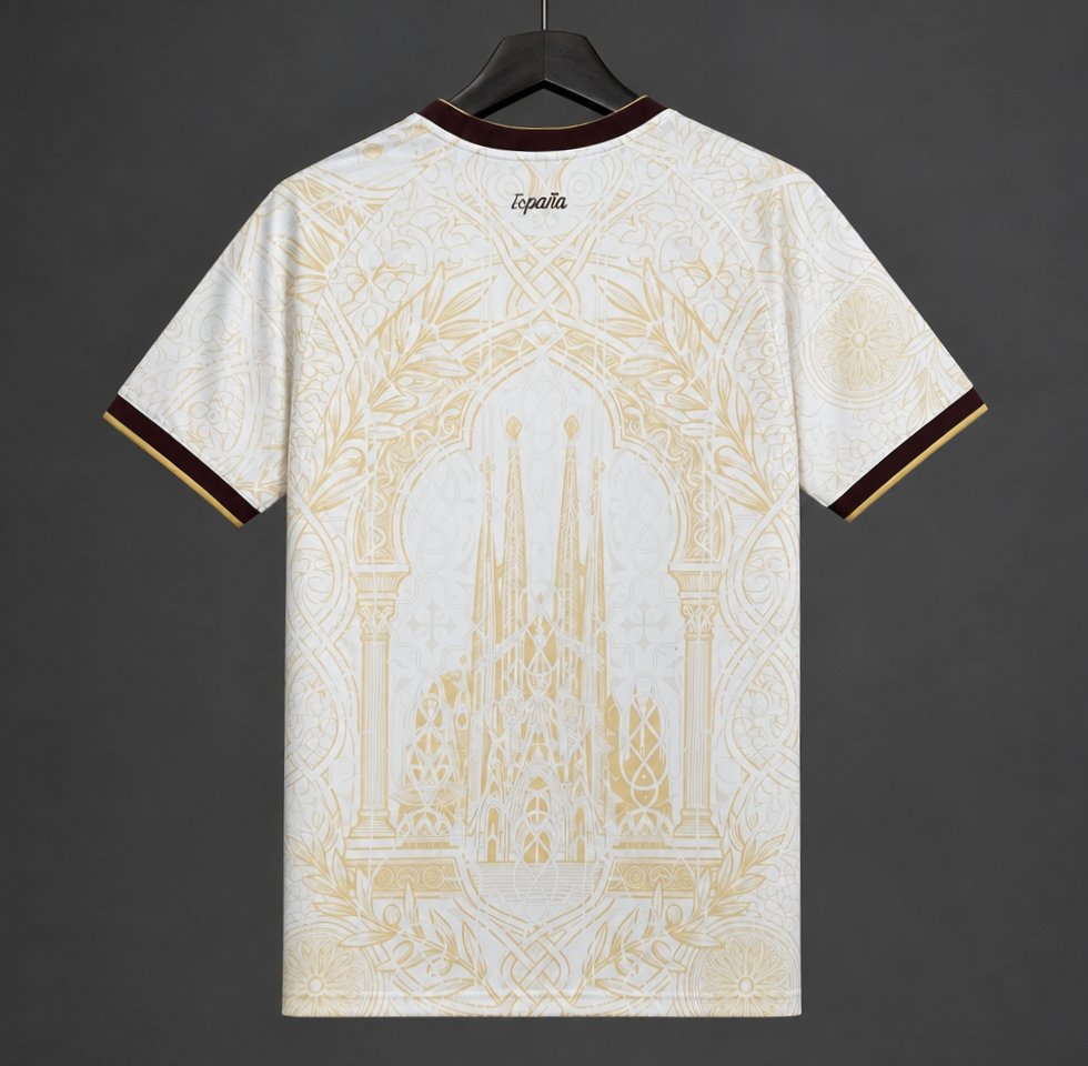 Maillot 2026 Espagne White Gold Literature Graphic Special