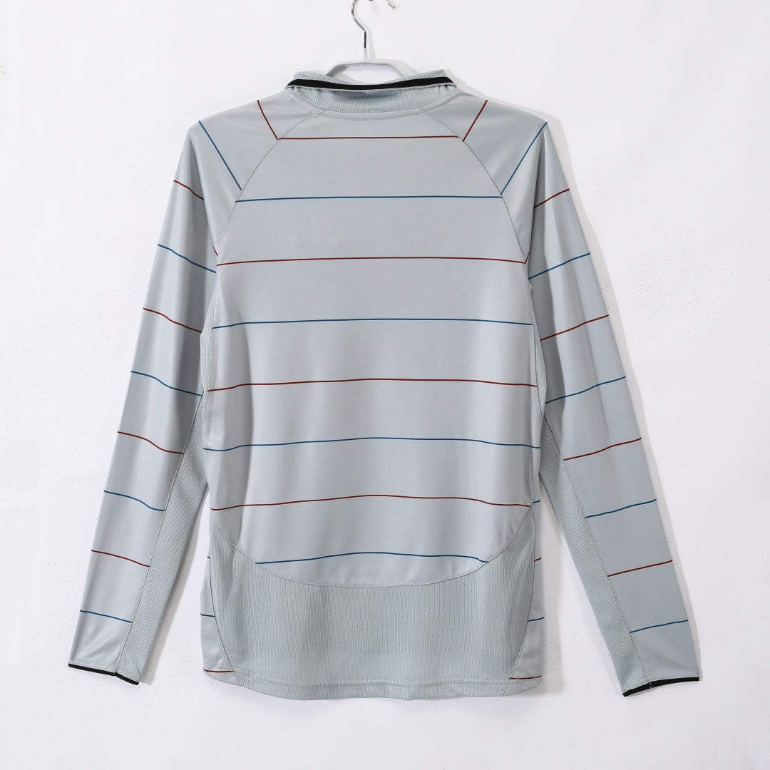 2003-2004 Maillot Barcelone Extérieur Rétro  Manches Longues