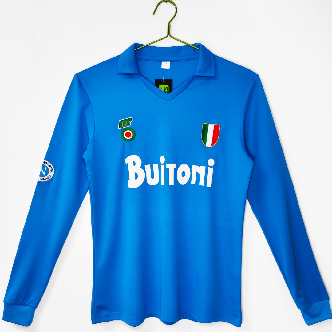 1987-1988 Maillot Retro Naples Domicile Manches Longues