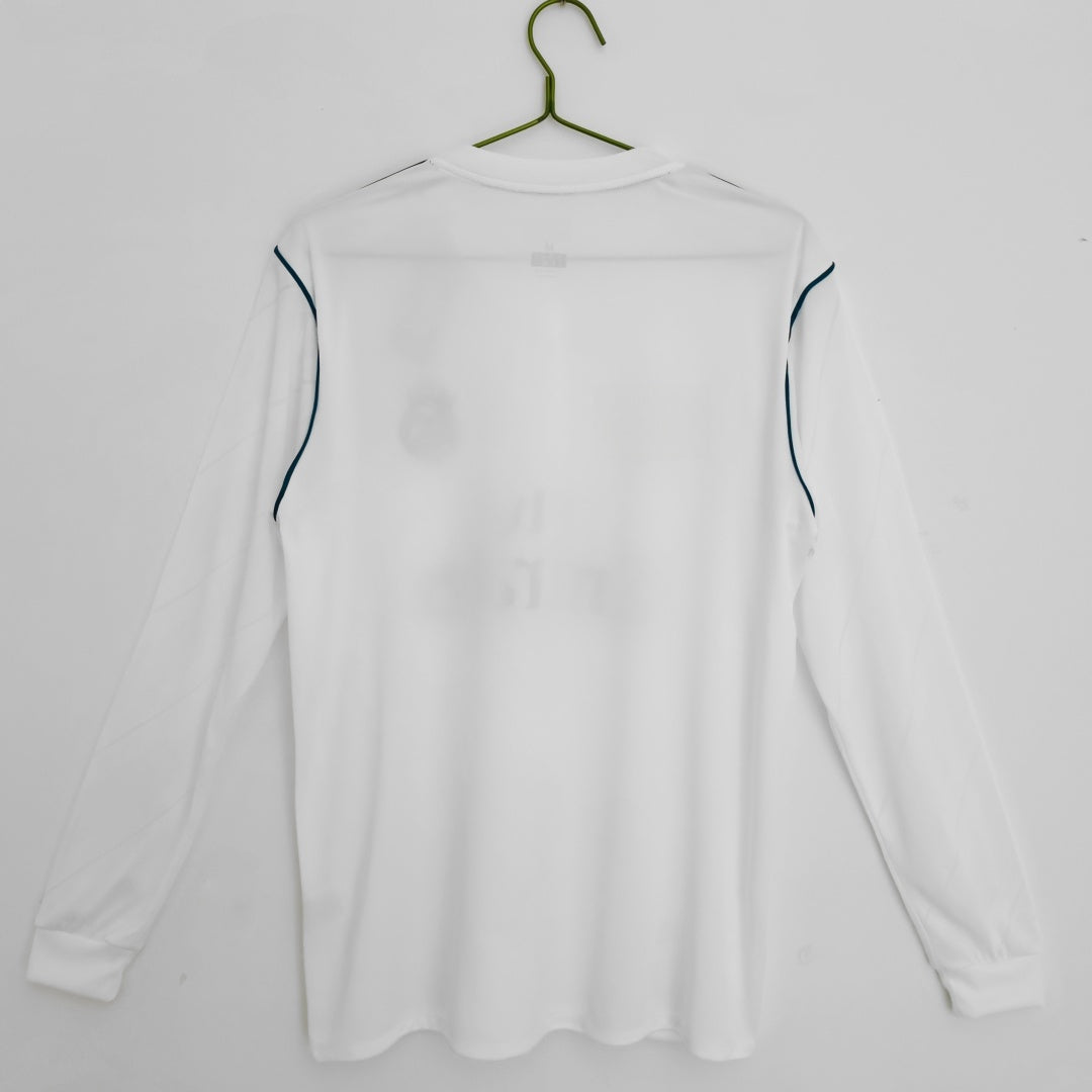 2017-2018 Maillot Retro Real Madrid Domicile  Manches Longues