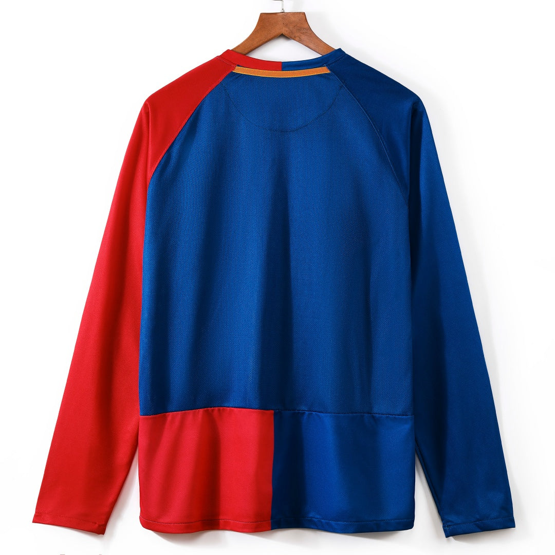 2008-2009 Maillot Barcelone Domicile Rétro  Manches Longues