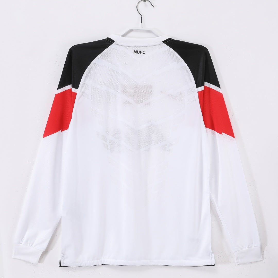 2010-2011 Manchester United Extérieur maillot Retro Manches Longues