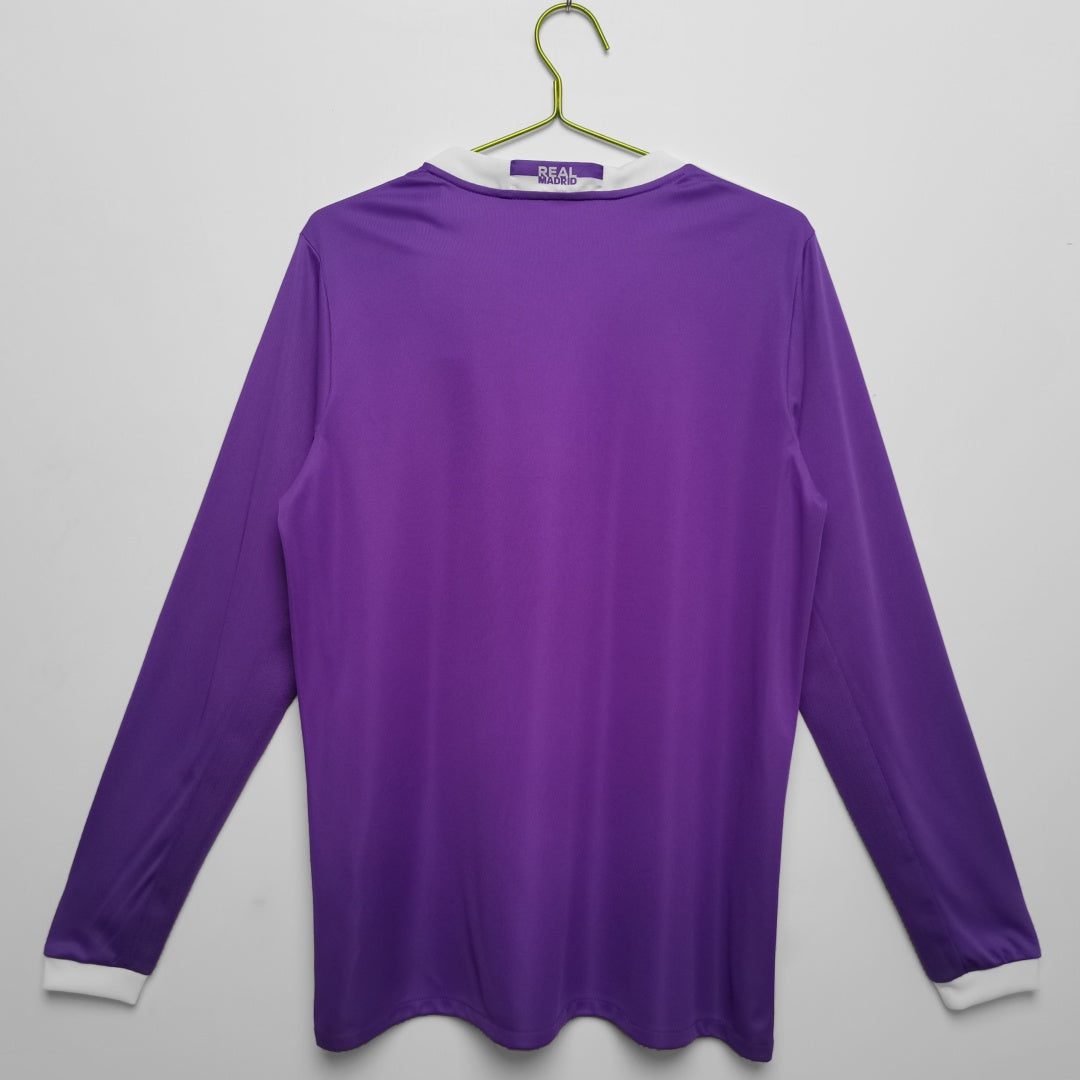 2016-2017 Maillot Retro Real Madrid Extérieur  Manches Longues
