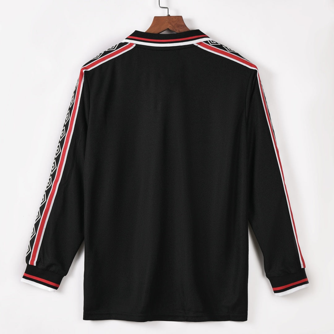 1998-1999 Manchester United Extérieur maillot Retro Manches Longues