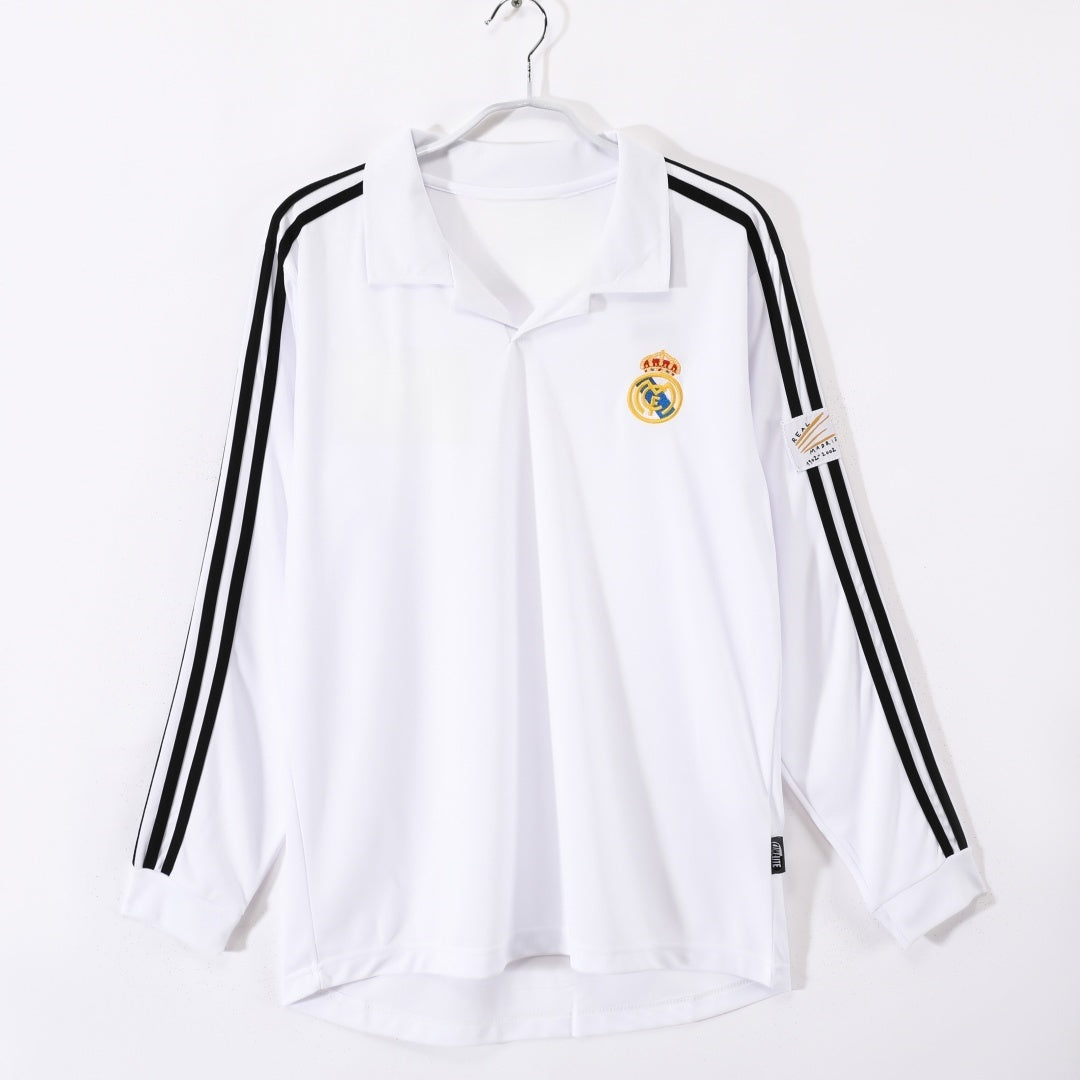 2002-2003 Maillot Retro Real Madrid Domicile Manches Longues