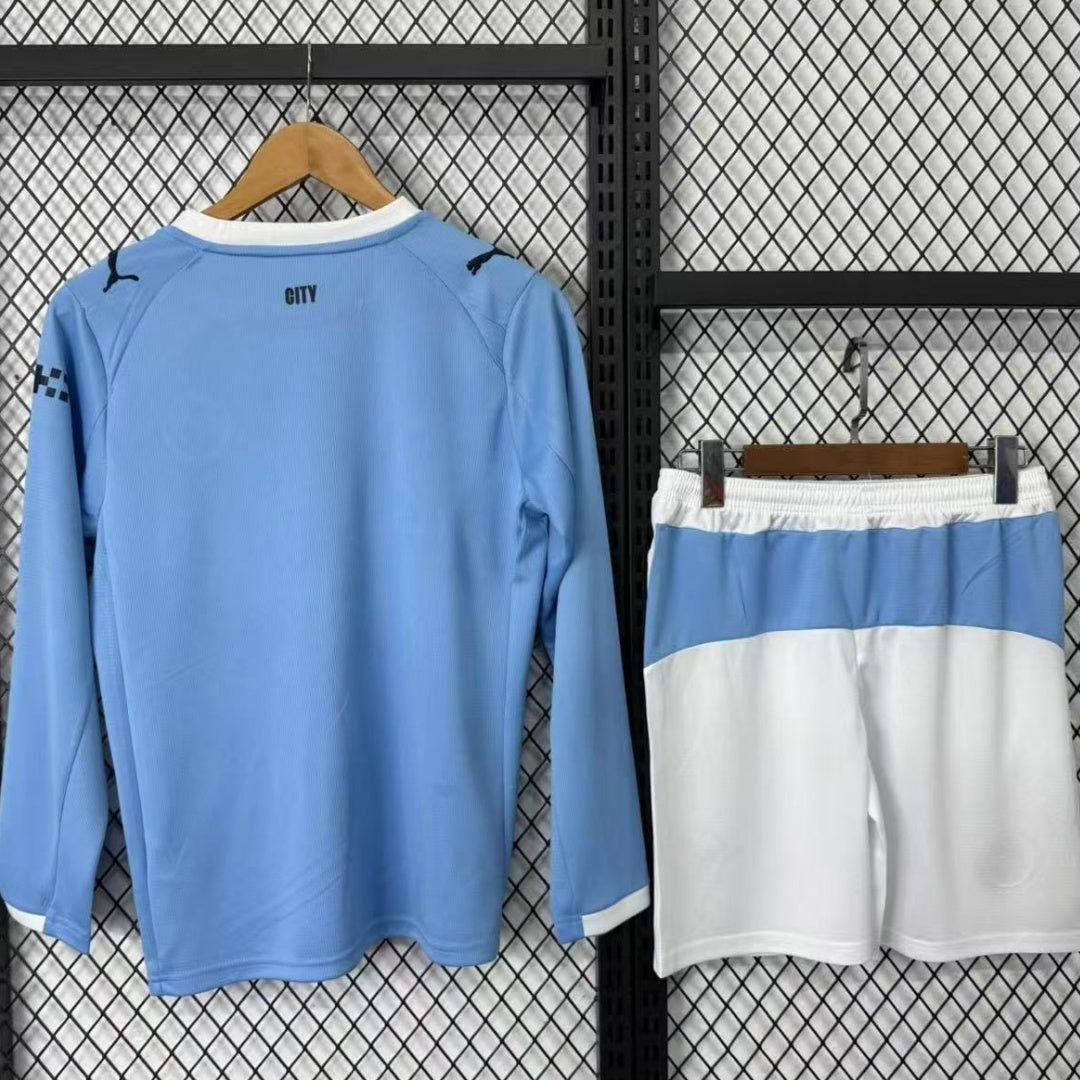 Ensemble 25/26 Manchester City Domicile Adult  Manches Longues