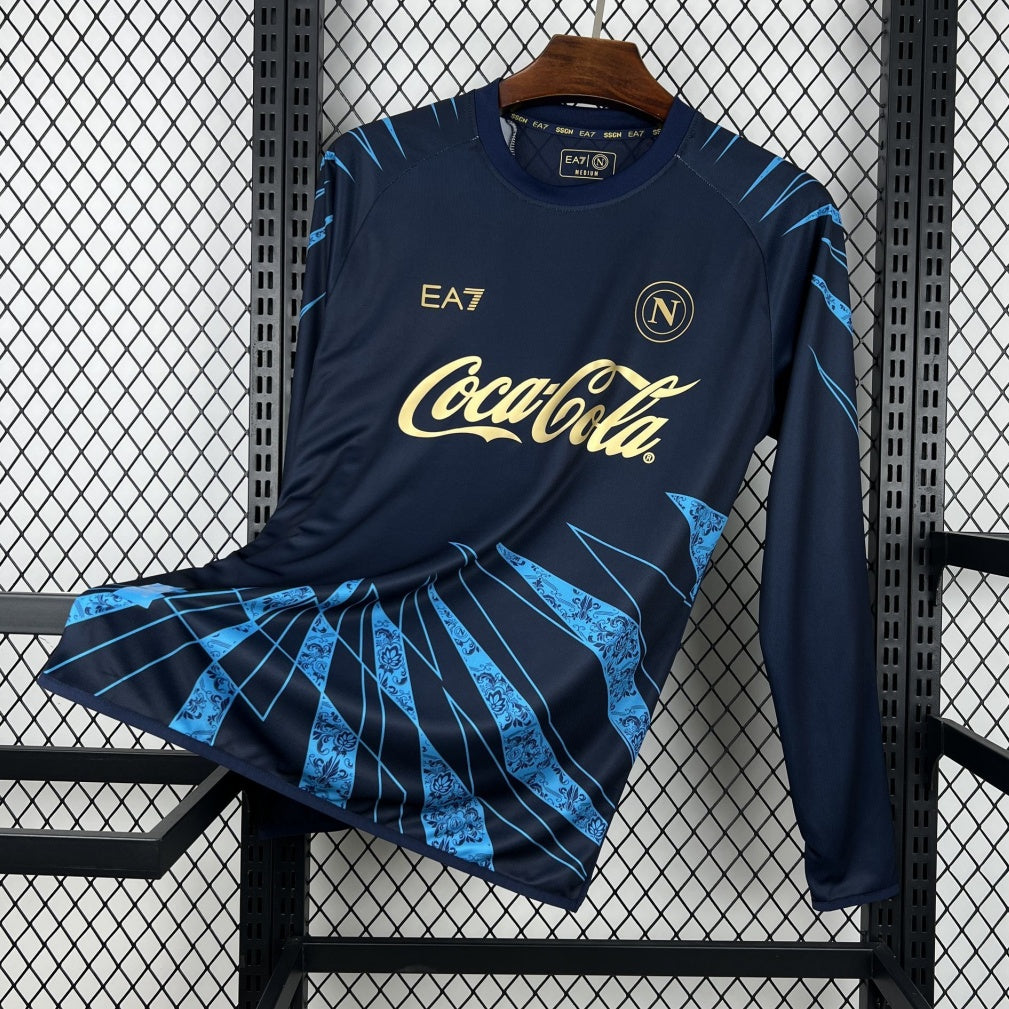 Maillot 25/26 Naples training blue Manches Longues