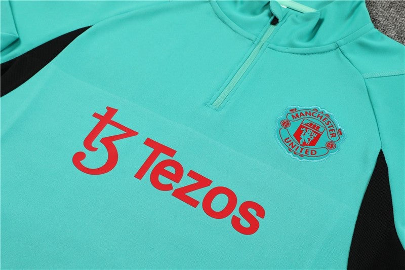 Ensemble Manchester United Turquoise-Rouge 2023 2024 - L'Univers du Maillot