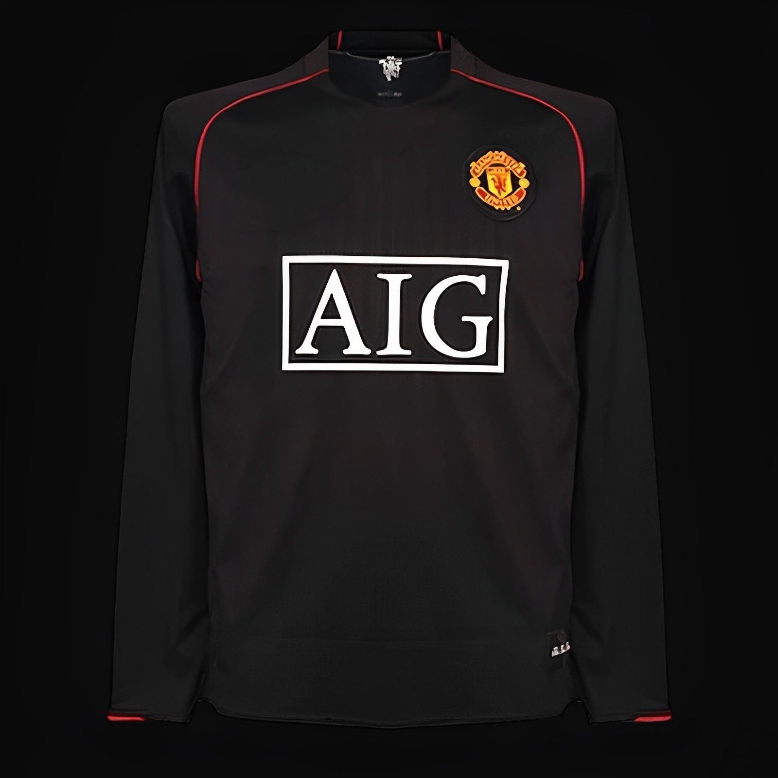 Manchester United maillot extérieur Rétro Manches Longues 2007 2008 - L'Univers du Maillot