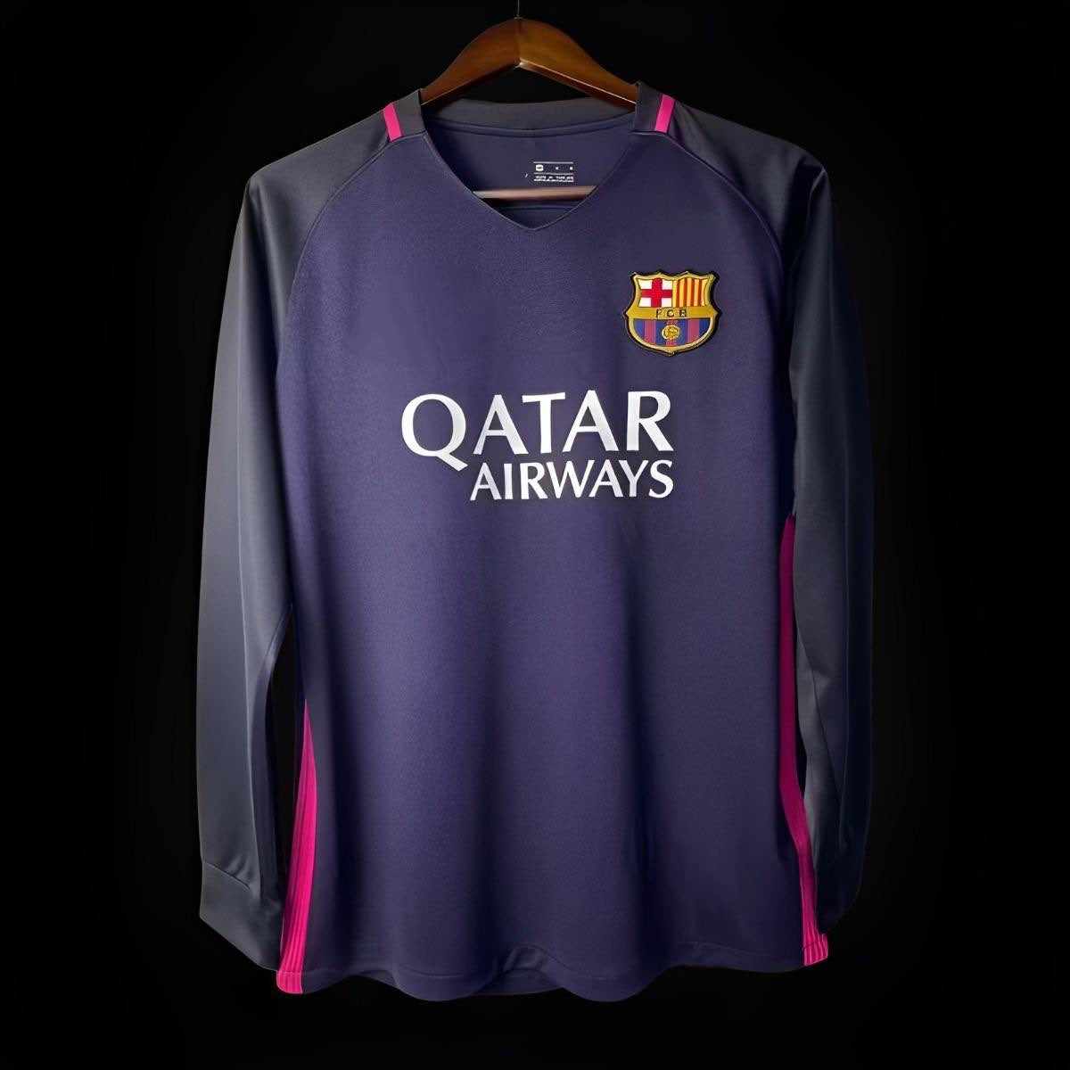 FC Barcelone maillot extérieur Rétro Manches Longues 2016 2017 - L'Univers du Maillot