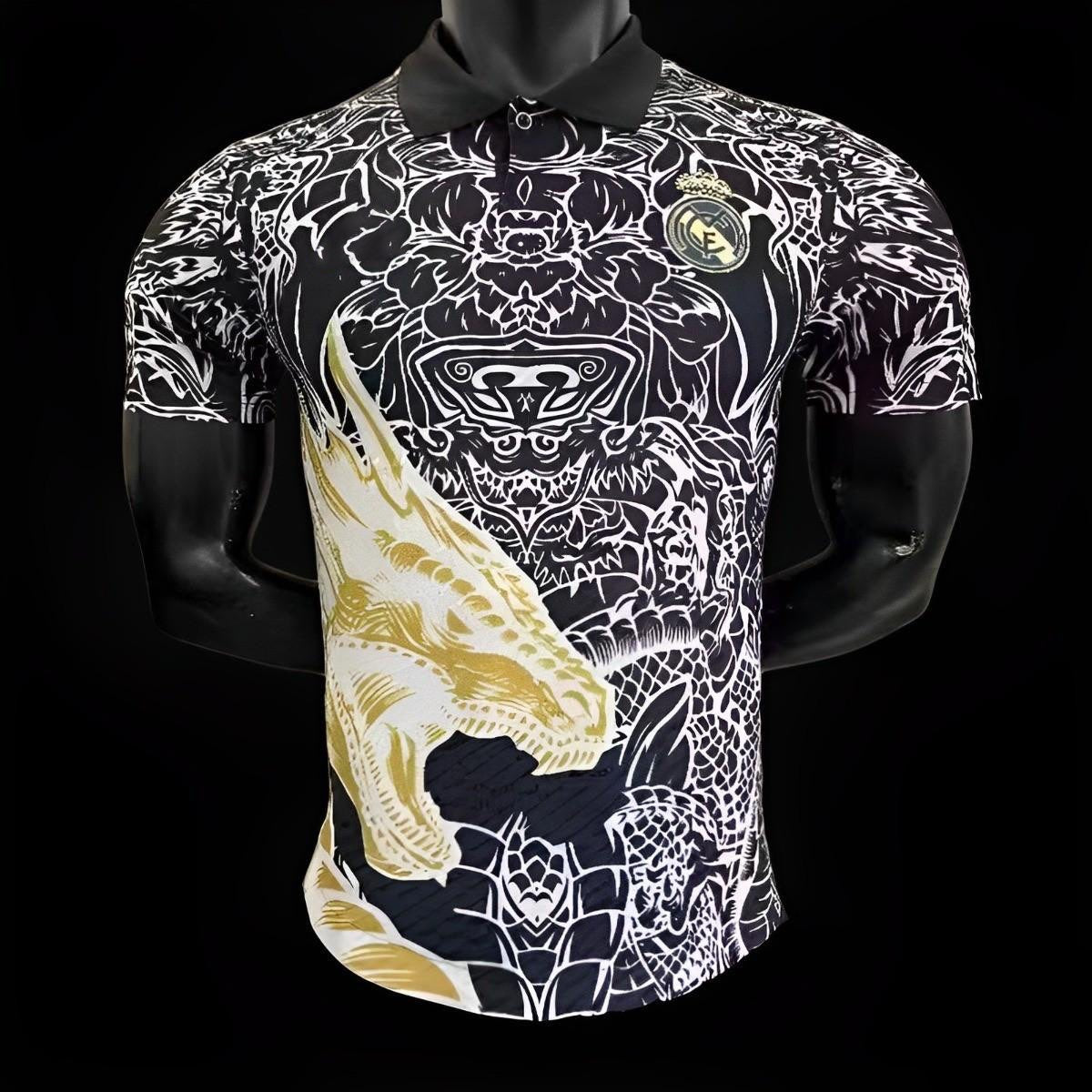 Real Madrid maillot Édition spéciale Dragon Noir version Player 2023/2024 - L'Univers du Maillot