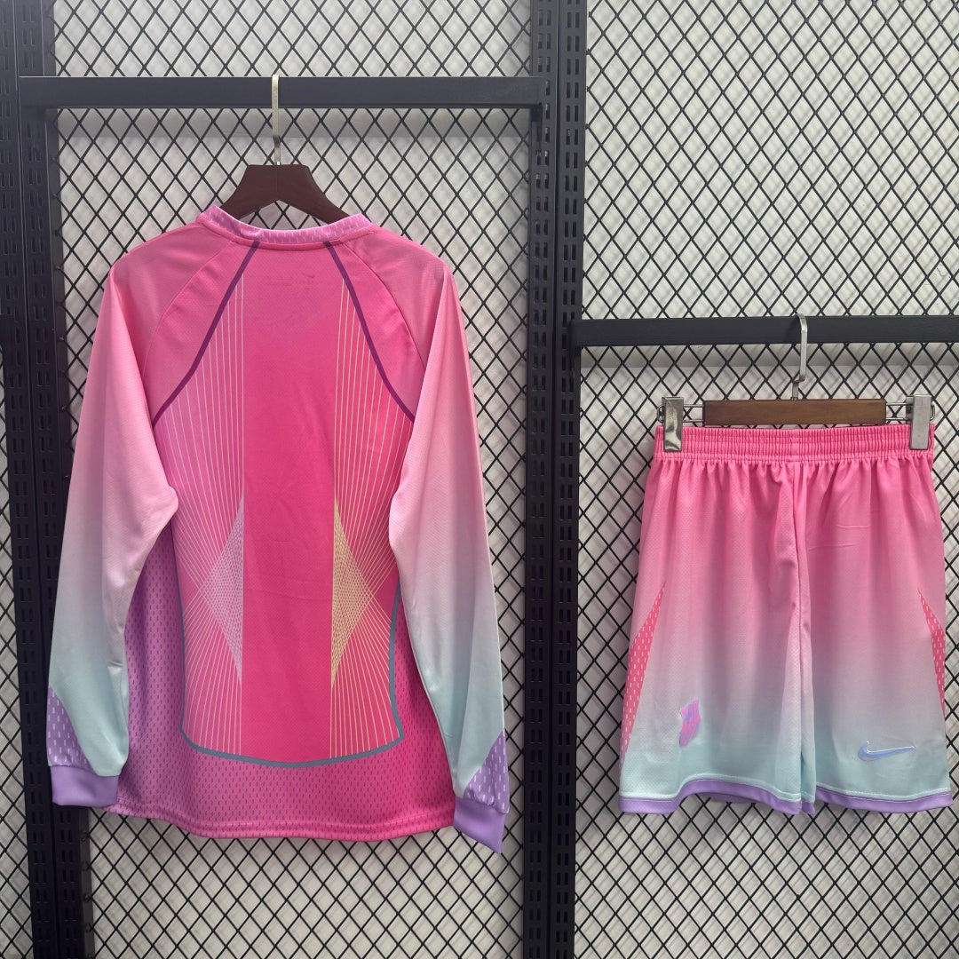 Ensemble 25/26 Barcelone rose Adult Manches Longues