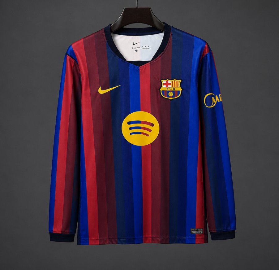 Maillot 26/27 Barcelone Domicile  Manches Longues