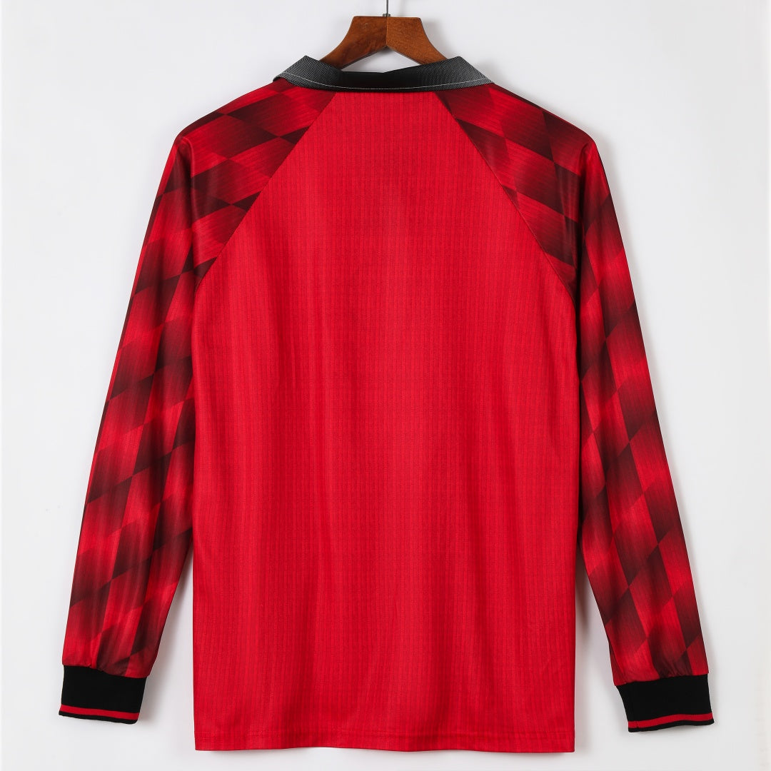 1996-1997 Manchester United Domicile maillot Retro Manches Longues