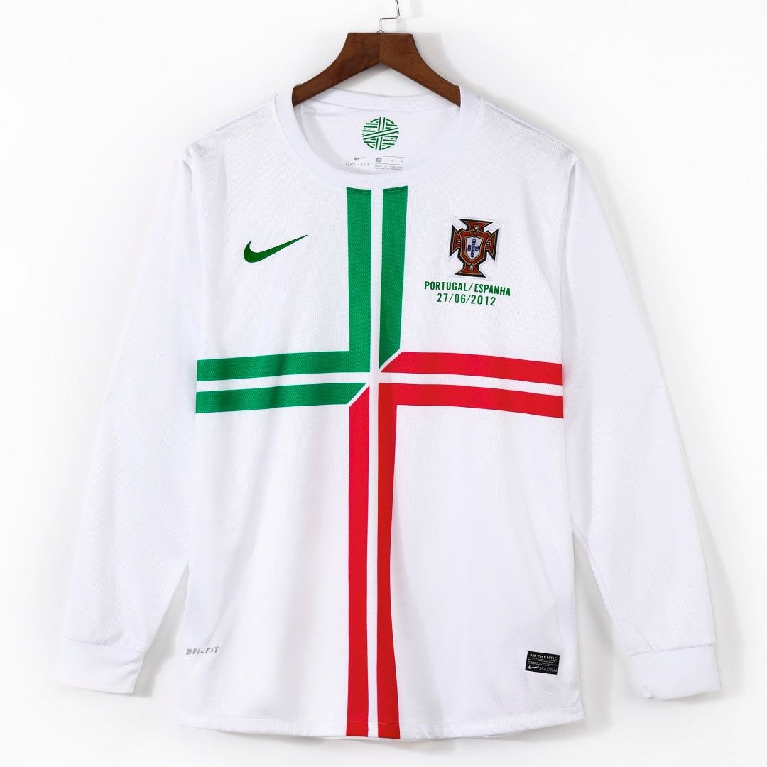 2011-2012 Portugal Extérieur maillot Retro Manches Longues