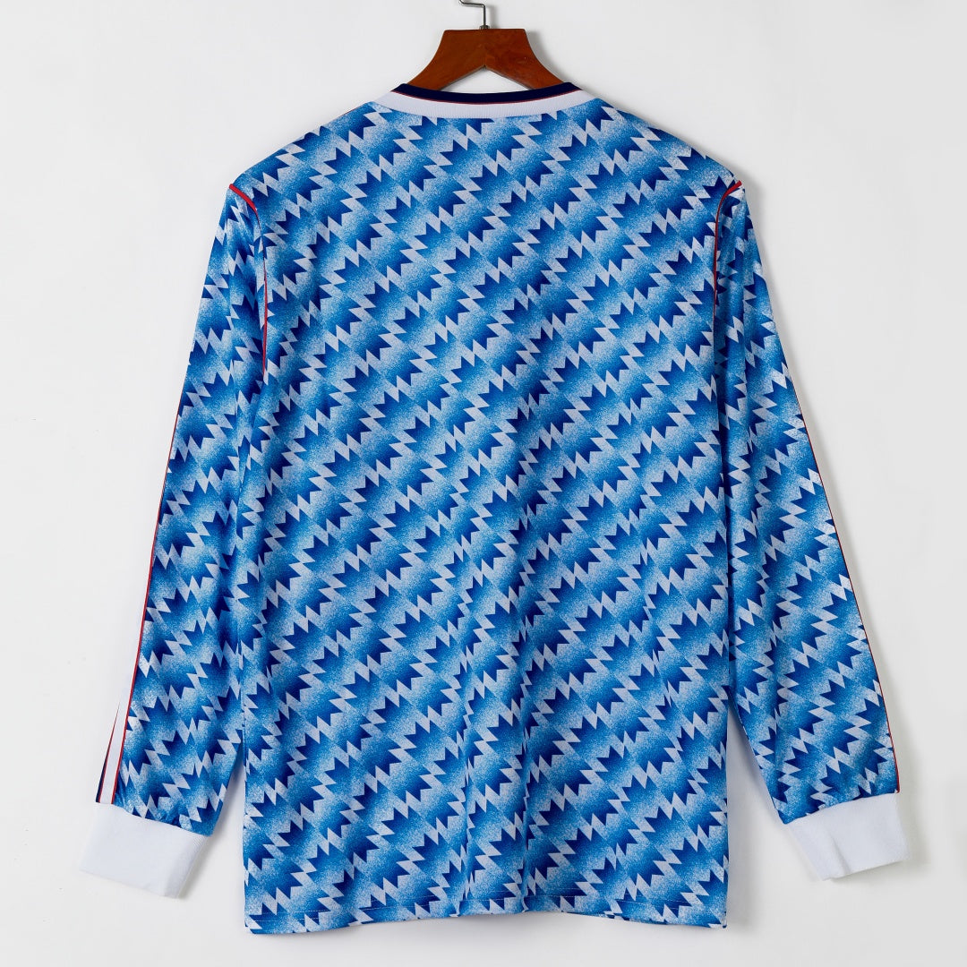 1990-1992 Manchester United Extérieur maillot Retro Manches Longues